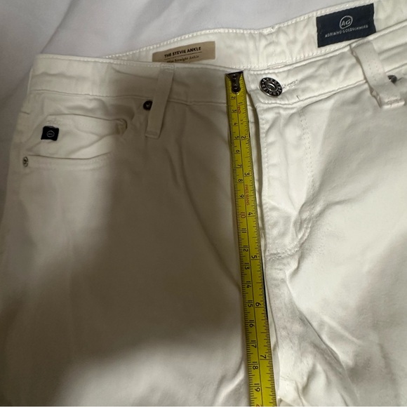 Adriano Goldschmied Women's jeans the Stevie ankle slim straight ankle White 28R - Picture 9 of 16